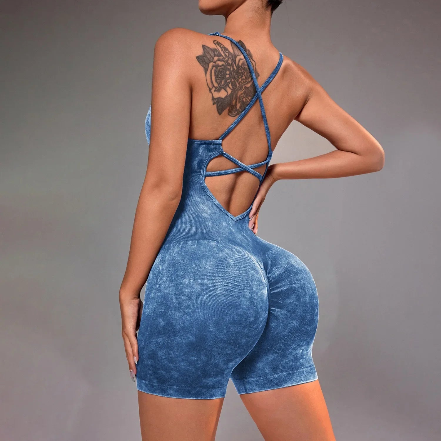 Conjunto de yoga para academia feminina, justo, curto, alta elasticidade, exercício integrado, roupa de trabalho, sutiã esportivo, macacão, conjunto de academia feminino