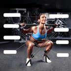 Conjunto de faixas de resistência com barra de fitness, treino, academia, puxar corda, yoga, tubo de látex, esportes, equipamento de exercício elástico para casa