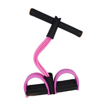 Faixa de resistência para pedal de 6 tubos, com alça, corda de tensão multifuncional, elástica, extrator de pedal de ioga, treinador de alongamento corporal
