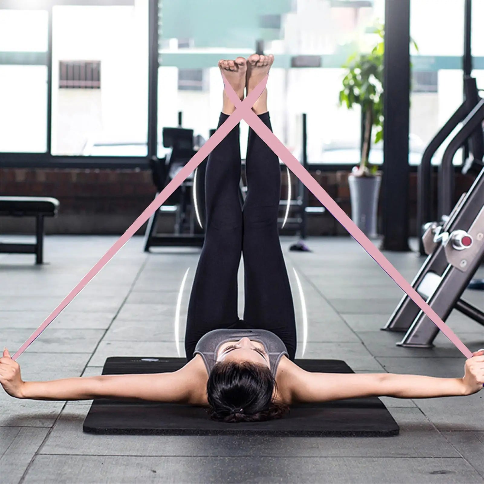 Novo conjunto de bola e anel de pilates, anel de fitness para pilates, faixa de resistência, equipamento fitness para gravidez pós-parto