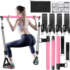 Conjunto de faixas de resistência com barra de fitness, treino, academia, puxar corda, yoga, tubo de látex, esportes, equipamento de exercício elástico para casa