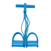 Faixa de resistência para pedal de 6 tubos, com alça, corda de tensão multifuncional, elástica, extrator de pedal de ioga, treinador de alongamento corporal
