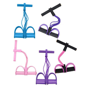 Faixa de resistência para pedal de 6 tubos, com alça, corda de tensão multifuncional, elástica, extrator de pedal de ioga, treinador de alongamento corporal