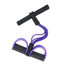 Faixa de resistência para pedal de 6 tubos, com alça, corda de tensão multifuncional, elástica, extrator de pedal de ioga, treinador de alongamento corporal
