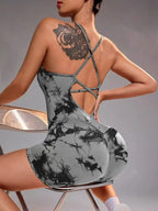 Conjunto de yoga para academia feminina, justo, curto, alta elasticidade, exercício integrado, roupa de trabalho, sutiã esportivo, macacão, conjunto de academia feminino