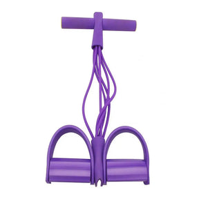 Faixa de resistência para pedal de 6 tubos, com alça, corda de tensão multifuncional, elástica, extrator de pedal de ioga, treinador de alongamento corporal