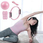 Novo conjunto de bola e anel de pilates, anel de fitness para pilates, faixa de resistência, equipamento fitness para gravidez pós-parto