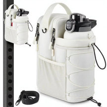 bolsa crossbody com base magnética que segura sua garrafa, celular e mais — enquanto você foca no treino.
