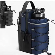 bolsa crossbody com base magnética que segura sua garrafa, celular e mais — enquanto você foca no treino.