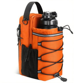 bolsa crossbody com base magnética que segura sua garrafa, celular e mais — enquanto você foca no treino.