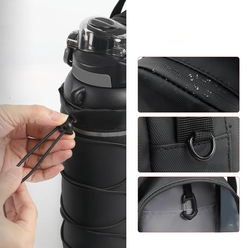 bolsa crossbody com base magnética que segura sua garrafa, celular e mais — enquanto você foca no treino.